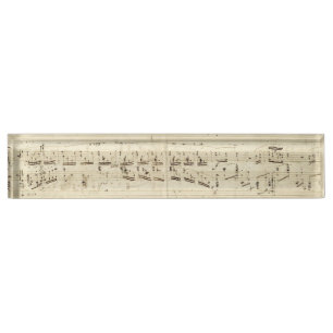 Old Music Notes - Chopin Music Sheet Nameplate