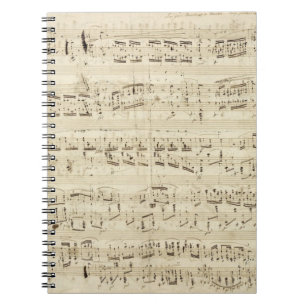 Old Music Notes - Chopin Music Sheet Notebook