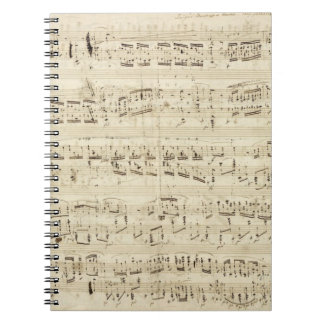 Old Music Notes - Chopin Music Sheet Notebook