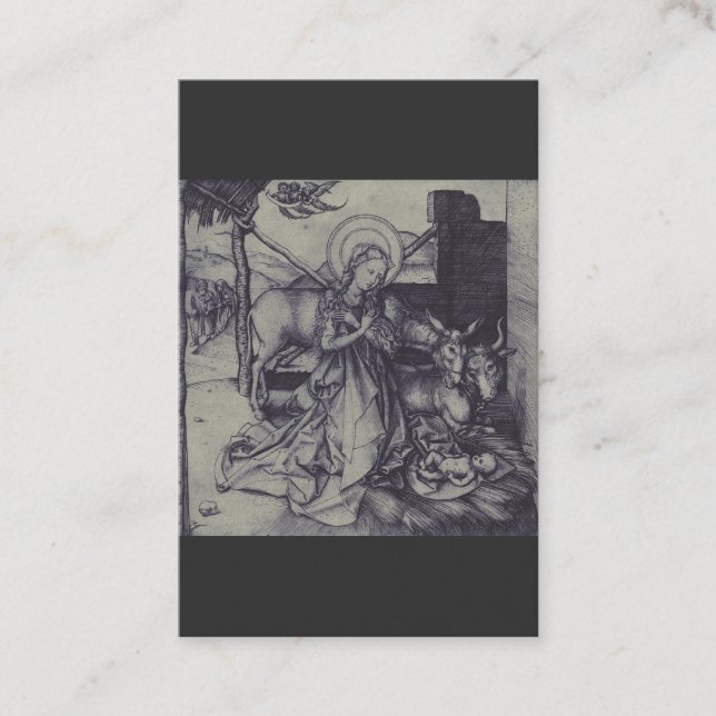 Old Nativity scene og Jesus Christ Business Card (Front)