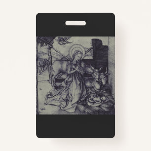 Old Nativity scene og Jesus Christ ID Badge