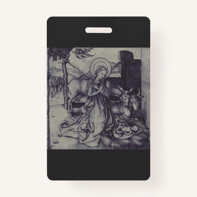 Old Nativity scene og Jesus Christ ID Badge (Front)