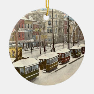 Old New Orleans French Quarter Ceramic Ornament