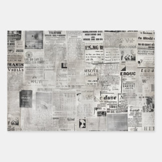 Old News Revival Wrapping Paper Sheet
