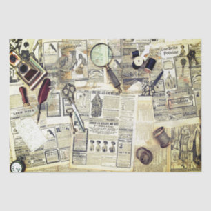 old newspaper (collection) Tissue Paper