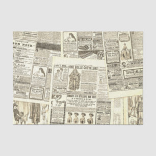 old newspaper composition tissue paper