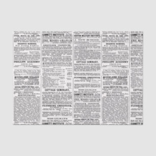 Old newspaper design tissue paper