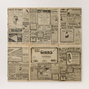 Old newspaper: vintage paper background. jigsaw puzzle