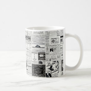 Old Newspaper Vintage Retro Advert Coffee Mug