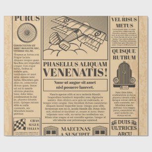 old newspaper wrapping paper