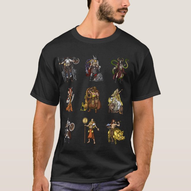 Old Norse Gods T-Shirt (Front)