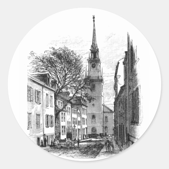 Old North Church Classic Round Sticker (Front)
