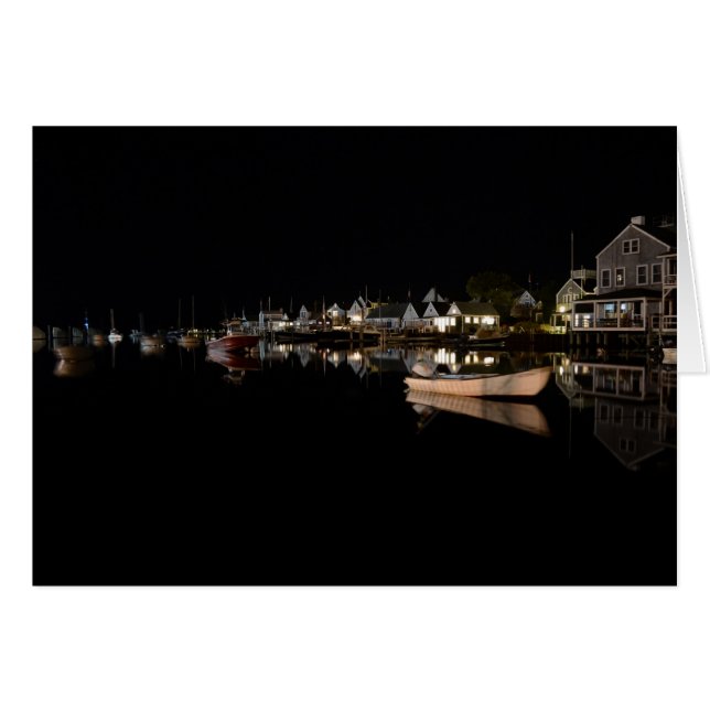 Old North Wharf at Night Card (Front Horizontal)