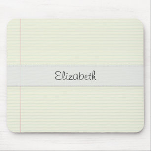 old Notepaper Stitched Vellum Mouse Mat