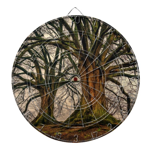 Old Oak Tree in Winter Dartboard (Front)