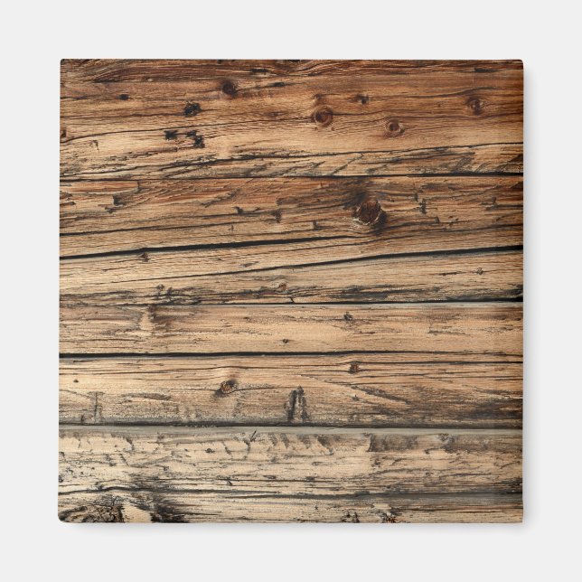 Old oak wood texture background magnet (Front)