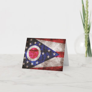 Old Ohio Flag; Card