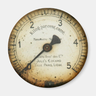 old oil pressure gauge / instrument / dial / metre magnet