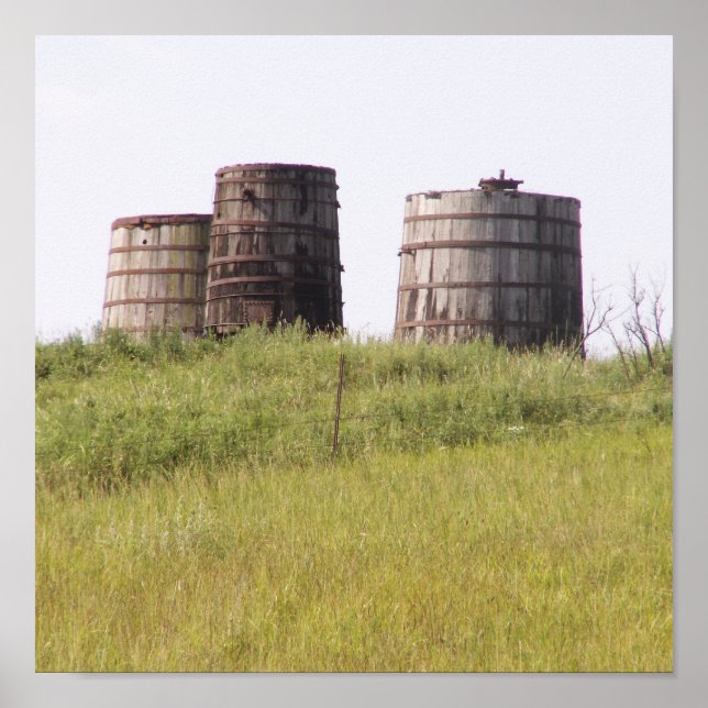Old Oil storage Tanks Poster (Front)