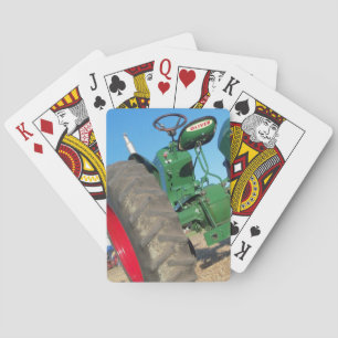 Old Oliver tractor farmer gifts farm playingcards Playing Cards