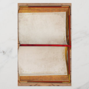 Old Open Book Stationery