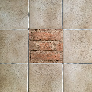 Old Orange Brick And Mortar Background Tile