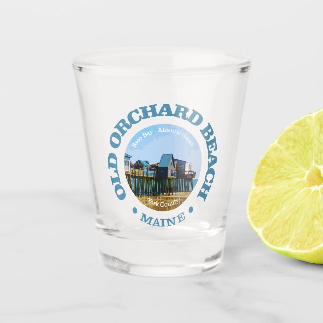 Old Orchard Beach (C) Shot Glass (Front)