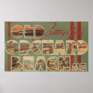 Old Orchard Beach, Maine - Large Letter Scenes Poster