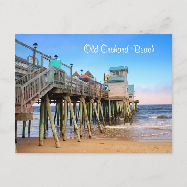 Old Orchard Beach Maine Postcard (Front)