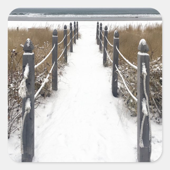 old orchard beach maine square sticker (Front)