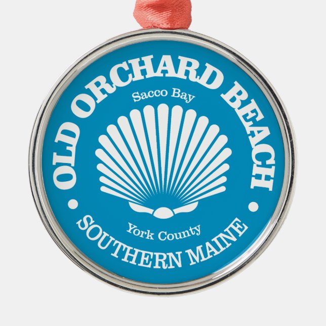 Old Orchard Beach (seashell) Metal Tree Decoration (Front)