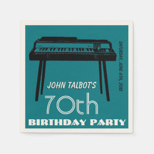 Old Organ 70th birthday Party Paper Napkin