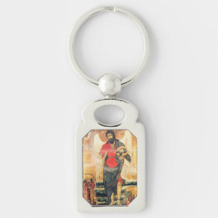 Old Orthodox icon of John the Baptist Key Ring