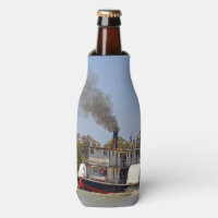 Old Paddle Steamer Chugging Down River Murray,