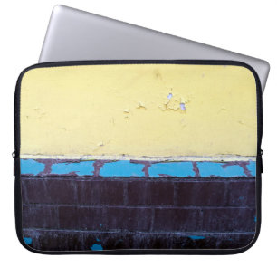 Old painted damaged concrete wall. Texture. Abstra Laptop Sleeve