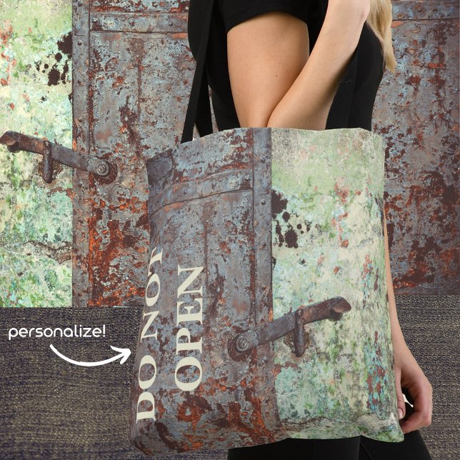 Old painted rusty door tote bag (Creator Uploaded)