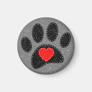 Old Paper Print Dog Lover  Magnet