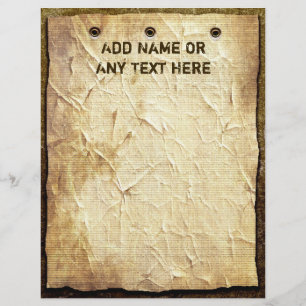 Old Paper Sign On Wood Letterhead