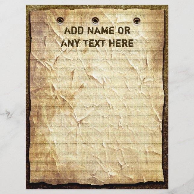 Old Paper Sign On Wood Letterhead (Front)