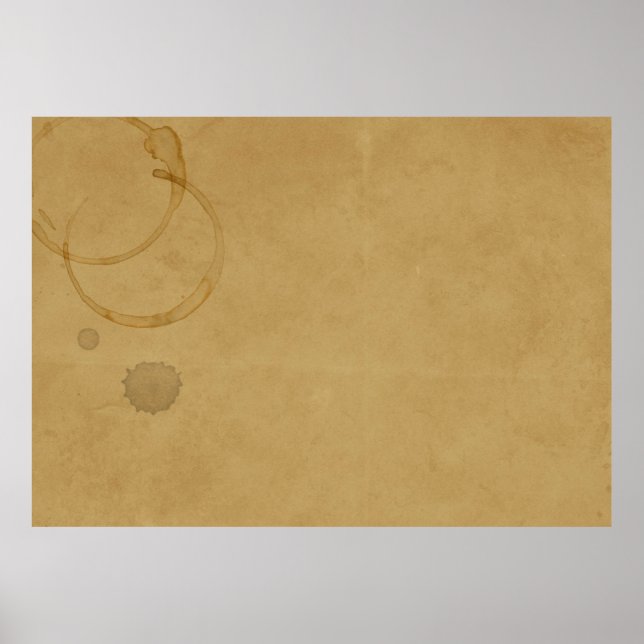 Old paper vintage coffee stain poster (Front)