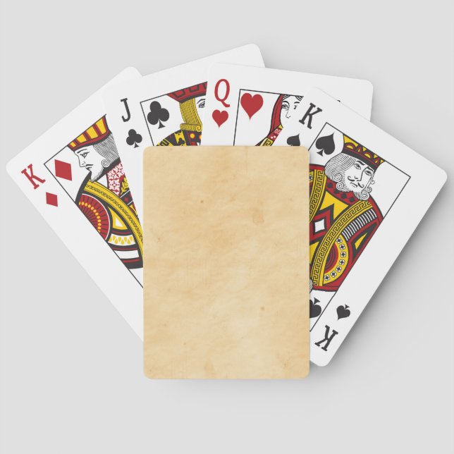 Old Parchment Background Stained Mottled Look Playing Cards (Back)