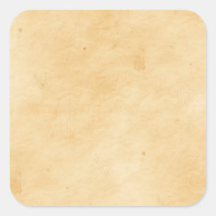Old Parchment Background Stained Mottled Look Square Sticker