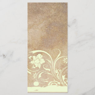 Old Parchment Shabby Chic Wedding Program Programme