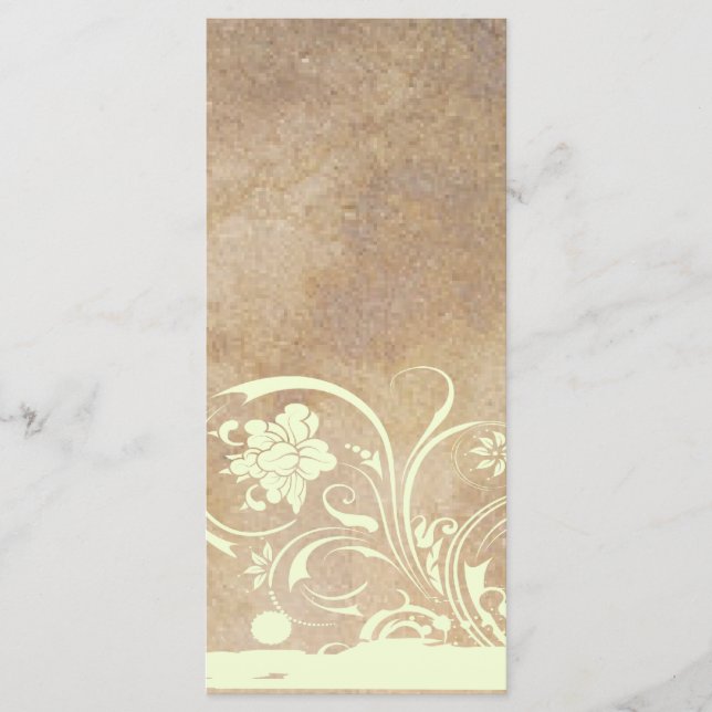 Old Parchment Shabby Chic Wedding Program Programme (Front)