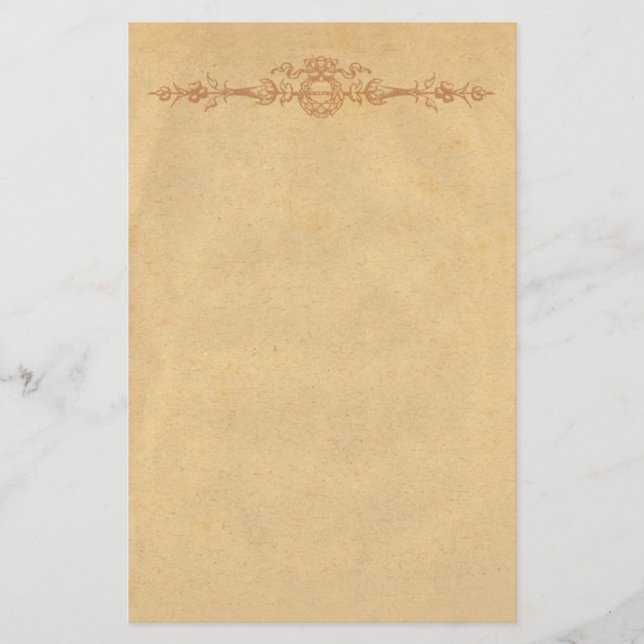 Old parchment with ornament Stationery (Front)