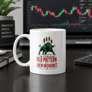 Old Pattern or New Decision Bull Trading Mindset Coffee Mug