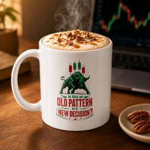 Old Pattern or New Decision Bull Trading Mindset  Coffee Mug