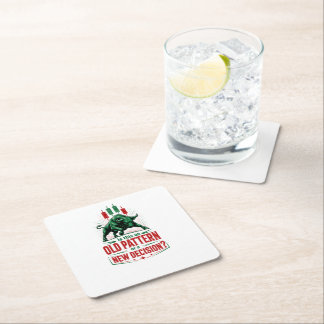 Old Pattern or New Decision Bull Trading Mindset Square Paper Coaster