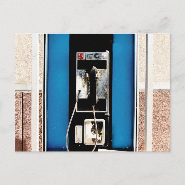 Old Pay Phone Postcard (Front)
