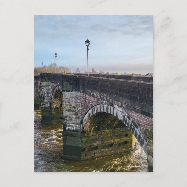 Old Penwortham Bridge  Postcard (Front)